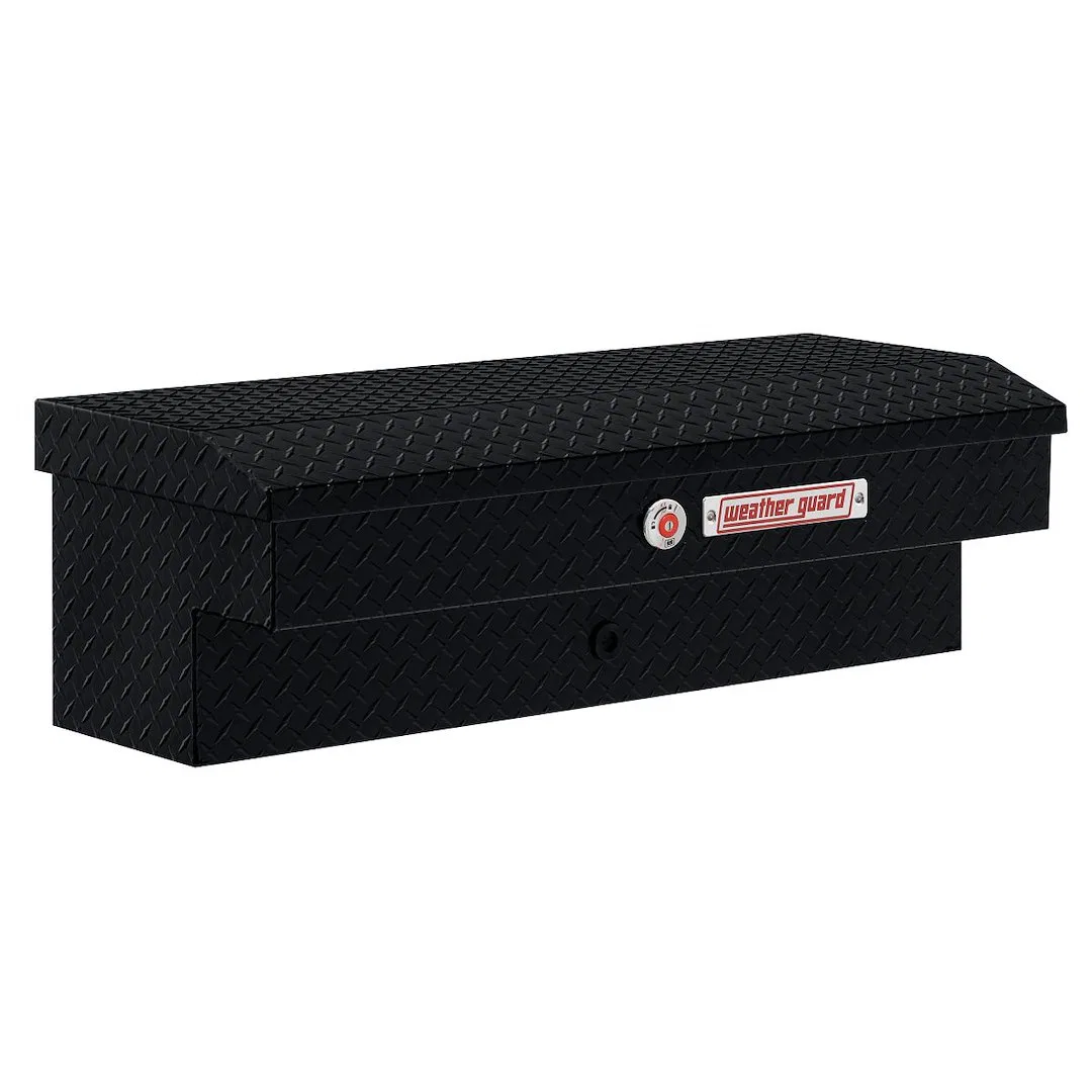 184-5-04 – WEATHERGUARD Tool Box, Side Mount Single Lid Powder Coated Gloss Black Aluminum 41 Inch Length x 17 Inch W...